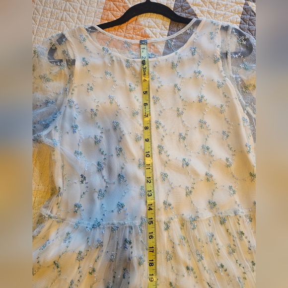 Hopeless Romantic Vintage Dress with Sheer overlay sz M - Picture 8 of 13